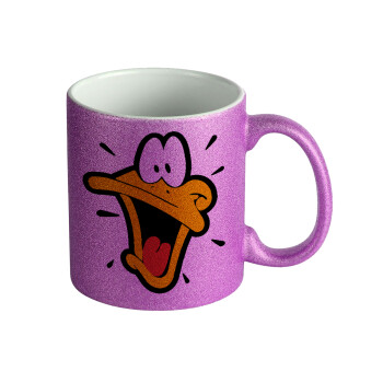 Daffy Duck, Κούπα Μωβ Glitter που γυαλίζει, κεραμική, 330ml