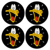 SET of 4 round wooden coasters (9cm)