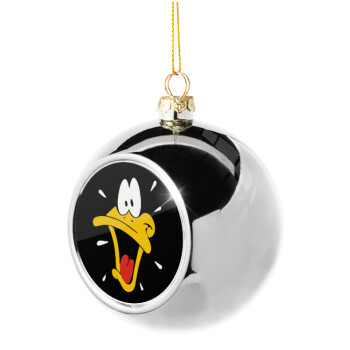 Daffy Duck, Χριστουγεννιάτικη μπάλα δένδρου Ασημένια 8cm