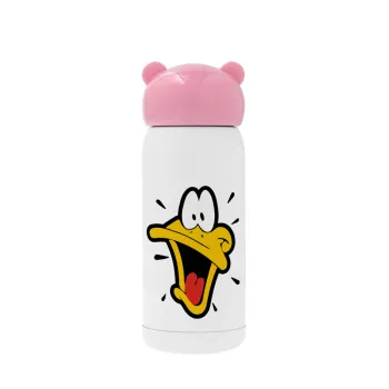 Daffy Duck, Pink stainless steel thermal flask, 320ml