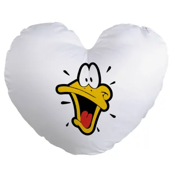 Daffy Duck, Μαξιλάρι καναπέ καρδιά 40x40cm περιέχεται το  γέμισμα