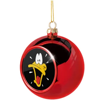 Daffy Duck, Χριστουγεννιάτικη μπάλα δένδρου Κόκκινη 8cm