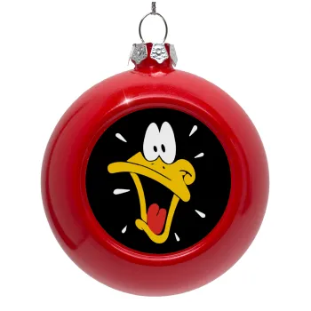 Daffy Duck, Red Christmas tree ornament bauble 8cm