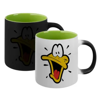Daffy Duck, Κούπα Μαγική εσωτερικό πράσινο, κεραμική 330ml που αλλάζει χρώμα με το ζεστό ρόφημα