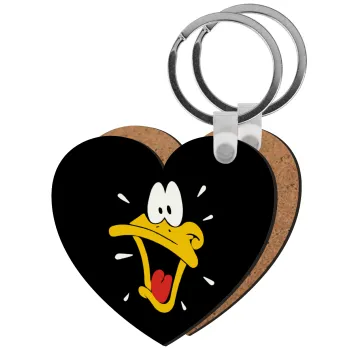 Daffy Duck, Μπρελόκ Ξύλινο καρδιά MDF