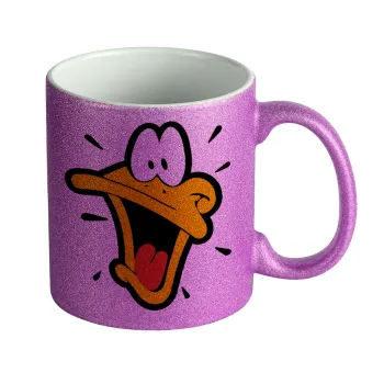 Daffy Duck, Κούπα Μωβ Glitter που γυαλίζει, κεραμική, 330ml