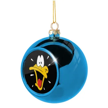 Daffy Duck, Blue Christmas tree ball ornament 8cm