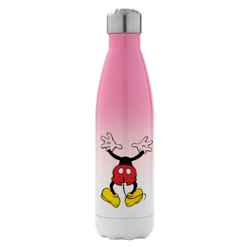 Mickey hide..., Metal mug thermos Pink/White (Stainless steel), double wall, 500ml