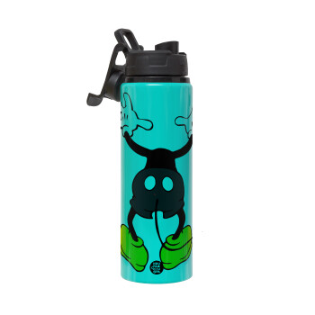Mickey hide..., Metallic water bottle with safety lid, 850ml aluminum