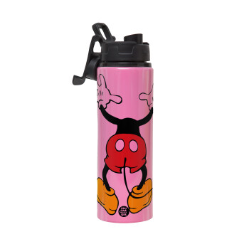 Mickey hide..., Metallic water bottle with safety lid, 850ml aluminum