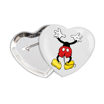 Mickey hide..., Κονκάρδα παραμάνα καρδιά (57x52mm)
