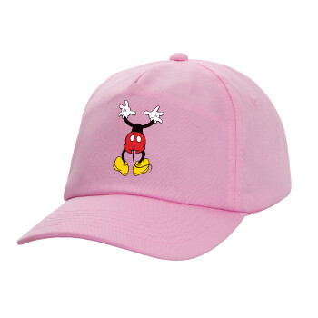 Mickey hide..., Casual children's baseball cap, 100% Cotton Twill, PINK (COTTON, CHILDREN'S, ONE SIZE)