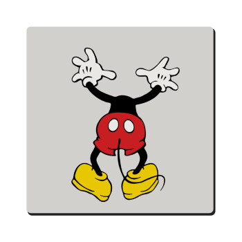 Mickey hide..., Τετράγωνο μαγνητάκι ξύλινο 6x6cm