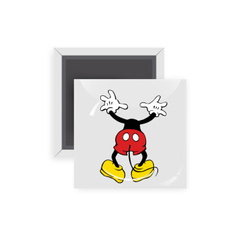Mickey hide..., Μαγνητάκι ψυγείου τετράγωνο διάστασης 5x5cm