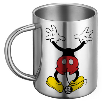 Mickey hide..., Ανοξείδωτη Μεταλλική Κούπα 450ml - Διπλού Τοιχώματος