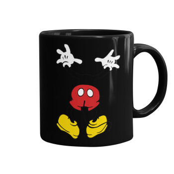 Mickey hide..., Mug black, ceramic, 330ml