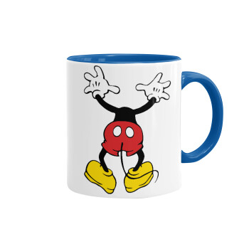 Mickey hide..., Mug colored blue, ceramic, 330ml