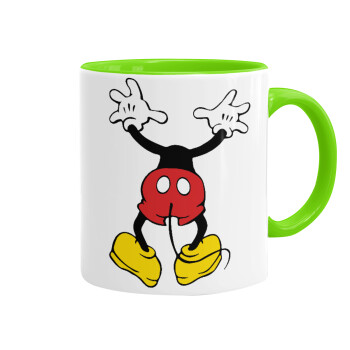 Mickey hide..., Κούπα χρωματιστή βεραμάν, κεραμική, 330ml