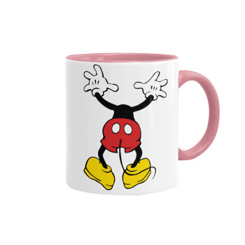 Mickey hide..., Mug colored pink, ceramic, 330ml