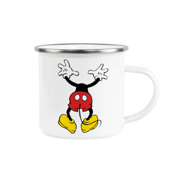 Mickey hide..., Metallic enamel cup white 360ml