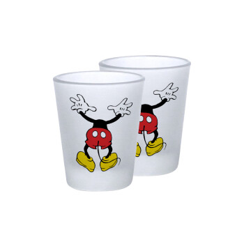 Mickey hide..., Σφηνοπότηρα γυάλινα 45ml του πάγου (2 τεμάχια)