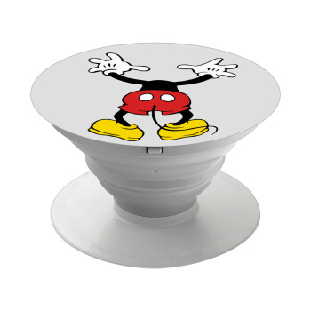 Mickey hide..., Phone Holders Stand  White Hand-held Mobile Phone Holder