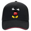 DRILL Adult Ultimate Hat BLACK/RED, (100% COTTON, ADULT, UNISEX, ONE SIZE)