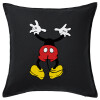 Sofa cushion black 50x50cm includes filling