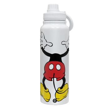 Mickey hide..., 1L Stainless Steel Thermal Bottle with Phone Holder & Double Wall Insulation