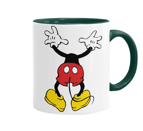Mickey hide... — Κούπα χρωματιστή πράσινη, κεραμική, 330ml
