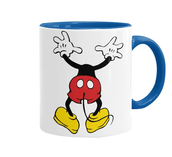 Mickey hide... — Κούπα χρωματιστή μπλε, κεραμική, 330ml