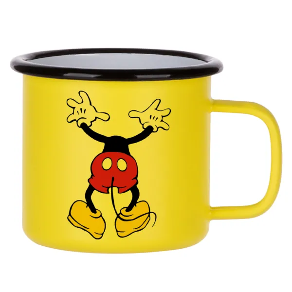 Mickey hide... — Κούπα Μεταλλική εμαγιέ ΜΑΤ Κίτρινη 360ml