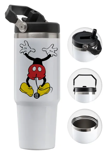 Mickey hide... — Θερμός Ανοξείδωτο 30oz με χερούλι