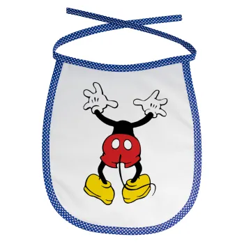 Mickey hide..., Σαλιάρα μωρού αλέκιαστη με κορδόνι Μπλε