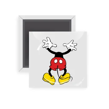 Mickey hide..., Μαγνητάκι ψυγείου τετράγωνο διάστασης 5x5cm