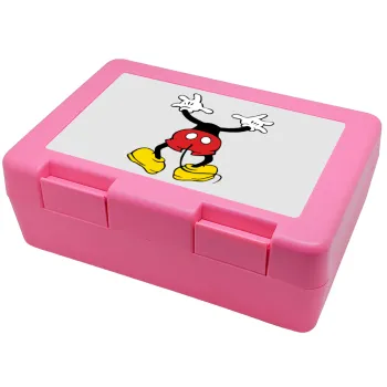 Mickey hide..., Παιδικό δοχείο κολατσιού ΡΟΖ 185x128x65mm (BPA free πλαστικό)