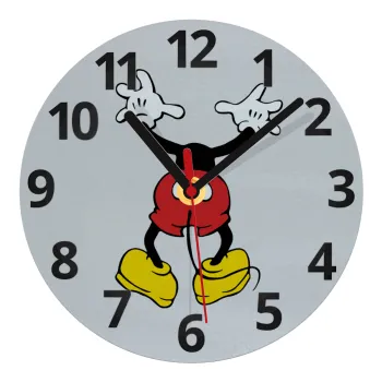 Mickey hide..., Ρολόι τοίχου γυάλινο (20cm)