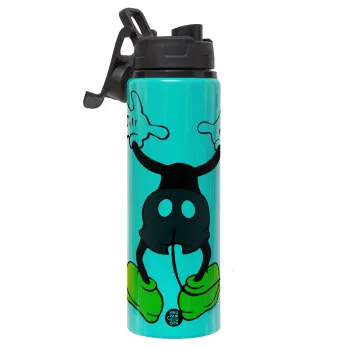 Mickey hide..., Μεταλλικό παγούρι νερού με καπάκι ασφαλείας, αλουμινίου 850ml