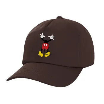 Mickey hide..., Adult Baseball Cap, 100% Cotton, Chocolate (COTTON, ADULT, UNISEX, ONE SIZE)