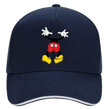Mickey hide..., DRILL Adult Ultimate Hat BLUE/WHITE, (100% COTTON, ADULT, UNISEX, ONE SIZE)