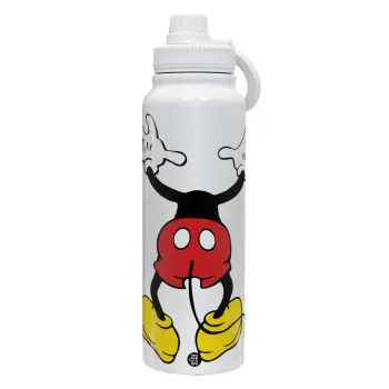 Mickey hide..., Θερμός 1L Ανοξείδωτο με Βάση Κινητού & Διπλά Τοιχώματα