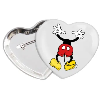 Mickey hide..., Κονκάρδα παραμάνα καρδιά (57x52mm)