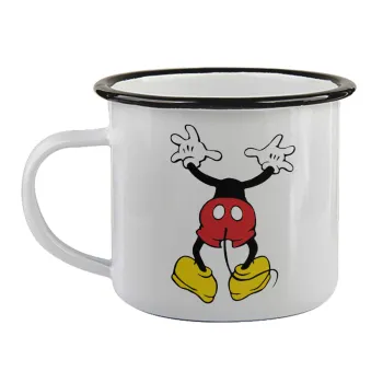 Mickey hide..., Κούπα εμαγιέ με μαύρο χείλος 360ml