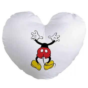 Mickey hide..., Μαξιλάρι καναπέ καρδιά 40x40cm περιέχεται το  γέμισμα