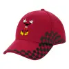 Adult Cap RACING Ultimate Red/Black, (100% COTTON DRILL, ADULT, UNISEX, ONE SIZE ADULT)