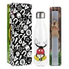 Easter candle, metallic white thermos bottle (500ml) & aromatic flat candle (30cm) (GRAY)