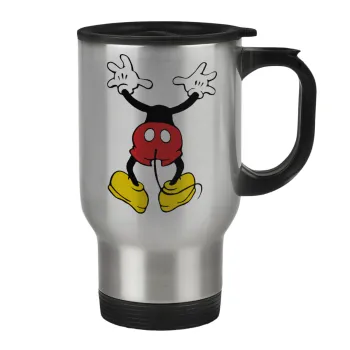Mickey hide..., Κούπα ταξιδιού ανοξείδωτη με καπάκι, διπλού τοιχώματος (θερμό) 450ml