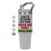 ΓΚΡΙ χρώματος Θερμός Ανοξείδωτο 890ml (30oz) με χερούλι