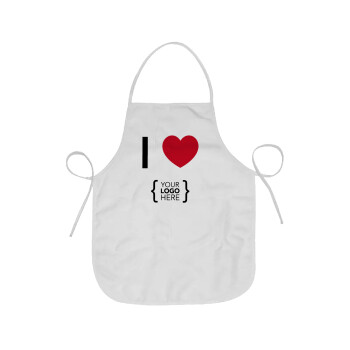 I Love {your logo here}, Chef Apron Short Full Length Adult (63x75cm)
