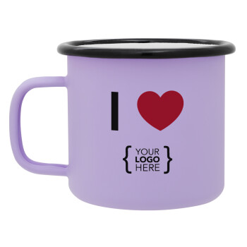 I Love {your logo here}, Κούπα Μεταλλική εμαγιέ ΜΑΤ Light Pastel Purple 360ml